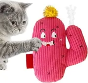 Cat Toys Catnip,Cactus Cat Enrichment Toys Interactive Chew - Safe Pillow Interactive Games with Sound, Pet Supplies Cute Dolls Teeth for Bored Kittens Dogs