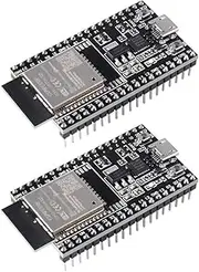 2PCS ESP-WROOM-32 ESP32 ESP-32S Development Board 2.4GHz Dual-Mode WiFi + Bluetooth Dual Cores Microcontroller Processor Integrated with Antenna RF AMP Filter AP STA Compatible with Arduino IDE