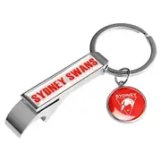 AFL Bottle Opener Key Ring - Sydney Swans - Metal Keyring