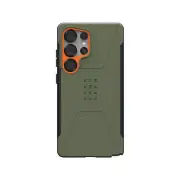 UAG Civilian Magnet Phone Case for Samsung Galaxy S25 Ultra - Olive Drab/Orange
