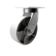 8 Inch Heavy Duty Red Semi Steel Cast Iron Wheel Swivel Caster with Swivel Lock
