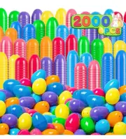 2000 PCS Plastic Easter Eggs, Bulk Empty Easter Eggs Hunt, Party, Basket Stuffer