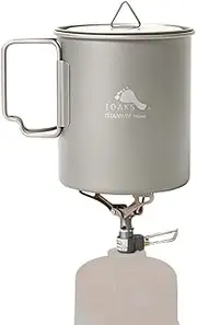 TOAKS Titanium Pot 750ml and BRS 3000T Stove Camping Pot Combo Set