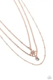 Paparazzi TRENDY TWINKLE rose gold necklace