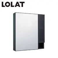 在飛比找PChome24h購物優惠-LOLAT 60公分鋁合金鏡櫃 鏡箱 收納箱 內有哈哈鏡(M