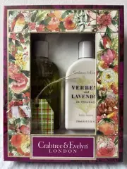 NIB Crabtree Evelyn Verbena/Lavender Shower Gel & Body Lotion Set aa 8.5 fl oz