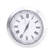 Clock Quartz Movement Round Clocks Head Insert Classic Clock Craft for Women Men Wearing Watch Replacement Part Supplies silver