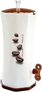 Snips Dosa Moka Espresso Coffee Grounds Plastic Dispensing Machine, White/Brown