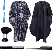 Baluue Pc Professional Barber Haircut Suit Set Cape Comb Brush Home Salon Use