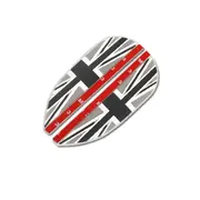 2Pcs Grey Flag Pattern Universal Car Rearview Mirror Rain Blades Back Mirror Eyebrow Rain Cover