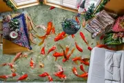 3D Fish Bubble 7973NA Floor WallPaper Murals Wall Print 5D AJ WALLPAPER AU Fay