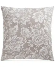 Charter Club Jacobean Cotton 300-Thread Count European Sham Pillow, Gray, 26 ...