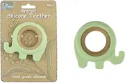 Koala Dream Silicone Elephant Teether - Green | Baby Teething Toy, BPA-Free, Safe for Infants