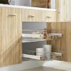 Pull-Out Wire Baskets 2 pcs Silver 600 mm Kitchen Storage Organizer Home U 50481