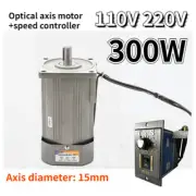 220V 110V 300W Optical Axis Deceleration Geared AC Motor With Speed Controller