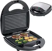 Panini Press Sandwich Maker, 750W Sandwich Toaster Maker with Non-Stick Coating, Electric Grill Maker & Griddle Toasty Maker for Breakfast, for Home Kitchen Restaurant