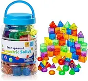 60 PCS 3D Shapes - Children's Geometric Solids, Light Table Teaching Aids, Light Table Translucent Toys