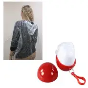 5 Rain Ponchos with Travel Case Hook Hooded Jacket Reusable for Outdoors