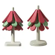 1x Silicone Christmas Tree Mat Foldable High Temperature Resistant Mat for Table