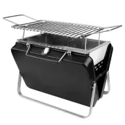 NEW PORTABLE GO ANYWHERE CHARCOAL BBQ -STAINLESS STEEL GRILL Portable BBQ Grill