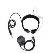 Tactical Throat Mic Earpiece Headset Microphone NATO Plug for Kenwood Baofeng 5R