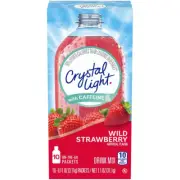 Crystal Light On The Go Energy Wild Strawberry Drink Mix - 10 Ct - Pack of 12