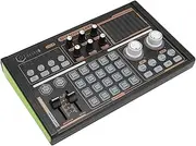 DJ18 Sound Mixer Board, Colorful Lights Live Sound Card for 48V Microphone for Singing