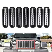 Black Front Insert Mesh Grille Cover Grill Trim Fit Jeep Wrangler 2007-2017