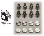 Nickel Speaker Spike With Floor Discs Stand Foot Cone Isolation Spikes Set Of 8