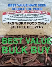 4 kg Worm Food / Chow FATTEN ATTRACT live bait worms, compost Farms, , Castings