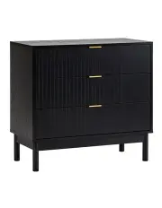 [Cooper & Co] Apia Chest of 3 Drawers 80cm in Black