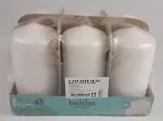 BOLSIUS 6 Ivory Pillar Candles Bulk 3x6 Inches Candle Set 70+ Hours Clean Burn