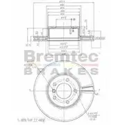 Bremtec Euro-Line GeoZinc Coated Brake Rotor - BDR19120EL