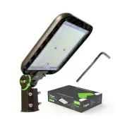 150W Parking Lot Light, 22500LM 5000K Adjustable Slip Fitter Mount Street Lig...