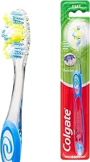 Colgate Twister Spiral Bristles Deep Cleaning Toothbrush, Soft