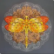 Bead embroidery kit Saffron overflows needlework kit Art canvas beadwork pattern