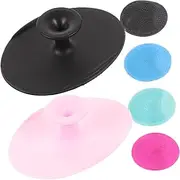 SOESFOUFU 6pcs Silicone Face Cleansing Brush Gentle Exfoliating Tool for All Skin Ergonomic Design for Comfortable Grip for Daily Face Washing and Makeup Removal