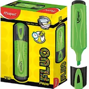 Maped Box 12 Fluo Peps Highlighters (Green)