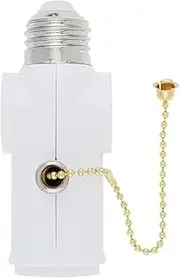 E26 Light Socket Adapter - Light Bulb Socket to Bulb Socket Converter E26 Plug Addapter 2 Part | 2 Teeth Socket Plug Adapter with Light Socket Conversion, A