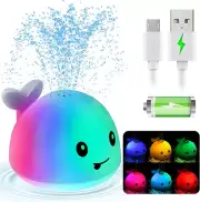 Upgraded Baby Bath Toys, Rechargeable Light up Bath Toys for Kids 1-3, Baby Toy