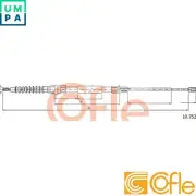 CABLE PARKING BRAKE 10.7520 FOR VW JETTAIV CNLA/CRJA 1.4L CAVA/CTHA/CMSB 1.4L