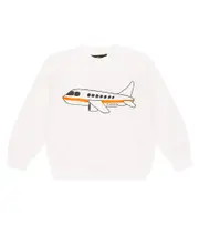 [Mini Rodini] Mini Rodini Airplane printed cotton jersey sweatshirt M 6/9 white