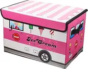 ANDRESLAD Box Portable Cartoon Box Japanese Bus Style Multi Function Storage for Cloth for Organizing Clothes Snacks and More