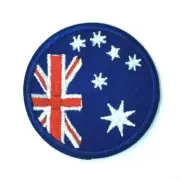 round Flag of Australia Australian Aussie down under applique iron-on patch 1751