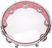SWOOMEY Ergonomic Hand Drum Toy for Boys and Girls Handheld Percussion Musical Instrument Colorful Tambourine Smooth Plastic Metal Construction