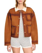 Sandro Suede Jacket