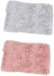 Ipetboom Plush Cat Bed Mat for Indoor Dogs Cats Warm Pet Blanket Soft Cozy Size s (Ligh Grey)