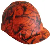 Hydro Dipped Hard Hat Ridgeline Cap Style Custom HiVis Orange Vista Camo