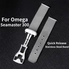 20mm 22mm Mesh Steel Strap For Omega Seamaster Diver 300m Watch Matel Band