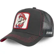 Mario summer trucker hat cartoon super mario men's and women's baseball cap Mario Black